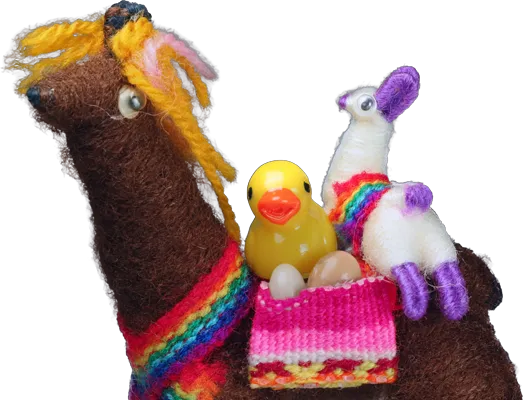 Llama Team mascot peeking